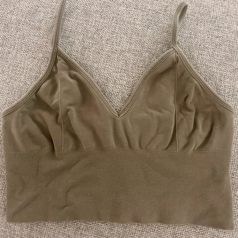 ALO Yoga Olive Sports Bra